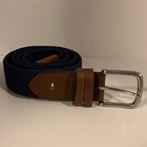 Men’s woven navy blue belt size 38